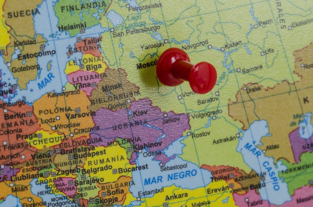 Russia on map
