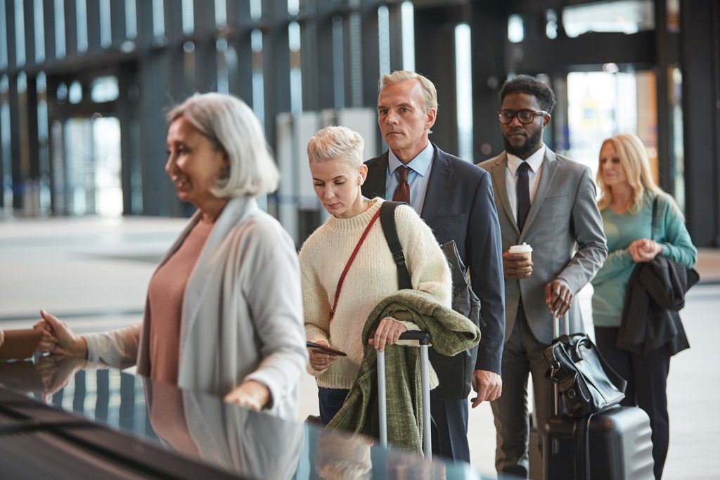 Queue At Check-In Counter