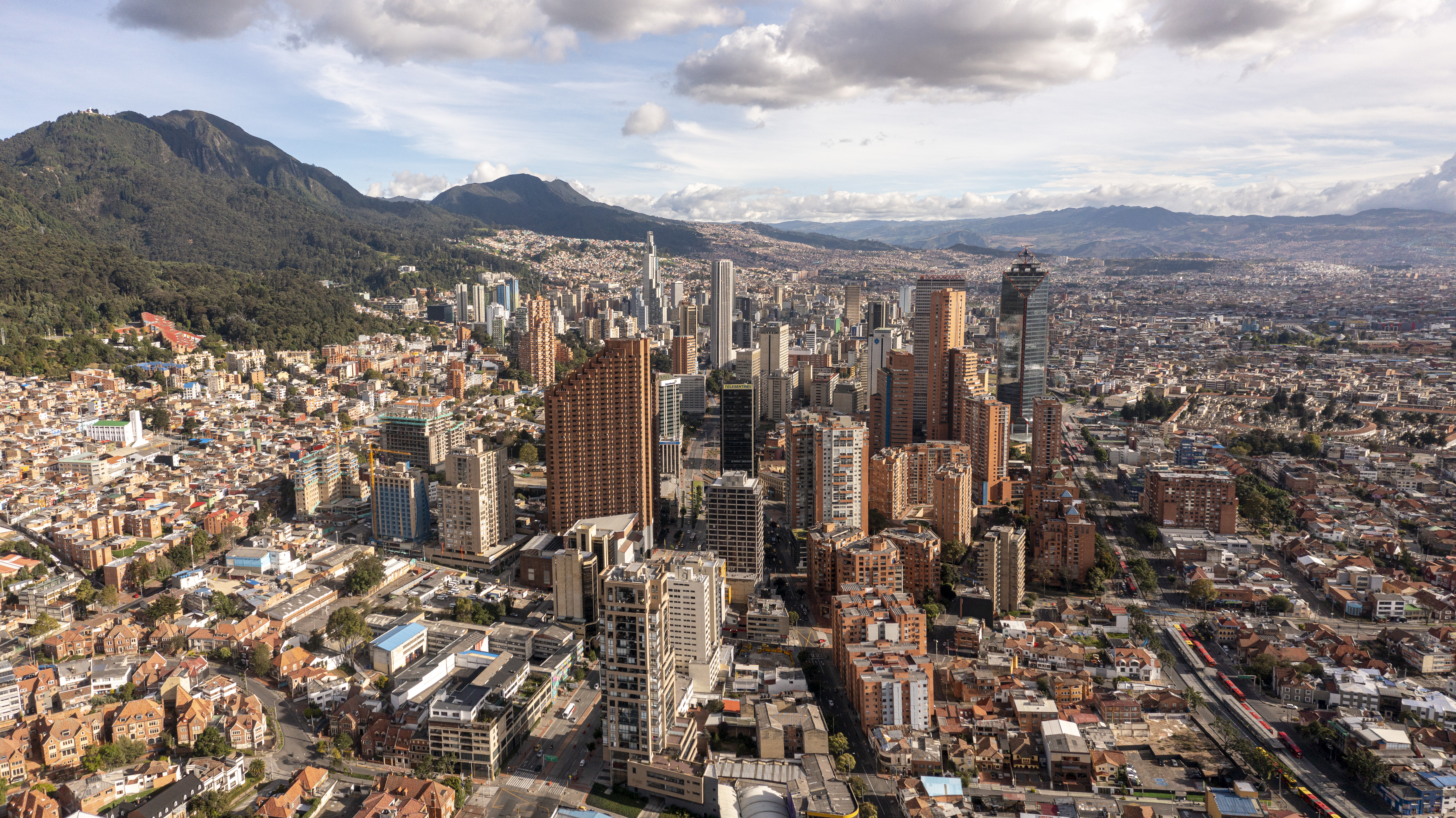 Aerial view of Bogota, where the corporate group was travelling.